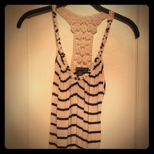 Lace back tank